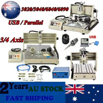 Parallel 3/4Axis CNC 3040/6040/6090 Router Engraver Drilling Milling Machine • $1800
