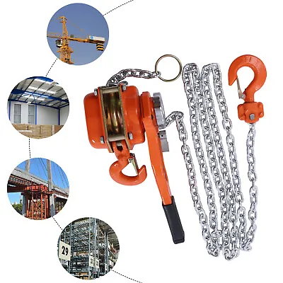 1650LBS 3/4 Ton 10ft Lever Block Chain Hoist Ratchet Type Come Along Puller ! • $55.12