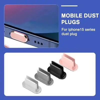Anti Dust Plug Cover Charger Port Cap Accessories For Iphone15 Plus HOTS T4R2 • £3.15