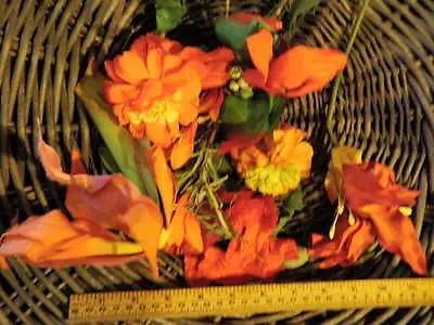 Vintage Millinery Flower Orange Hat Trim Wholesale Lot Bespoke Wedding H38 • $11.47