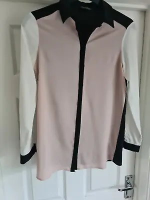Miss Selfridge Long Sleeve Blouse - Size UK 8 • £3.95
