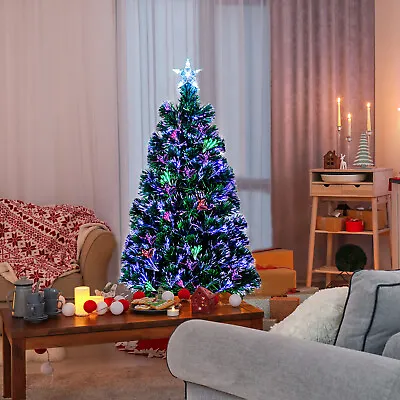 £25.99 • Buy 4Ft/120cm Pre Lit Christmas Tree W/Fiber Optic Color Changing Led Xmas Decor NEW