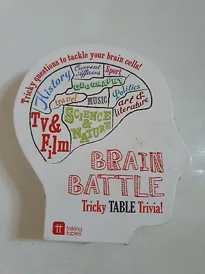 Brain Battle Tricky Table Trivia! (Talking Tables) Card Game • £3.45