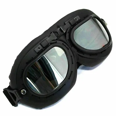 Goggles Aviator Flying Red Baron Style For Harley Motorcycle Open Face Helmets • $18.95