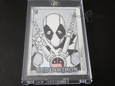 Upper Deck Marvel Beginnings Series 2 DEADPOOL Sketch Card Erik Reeves Auto 2012 • $59.99