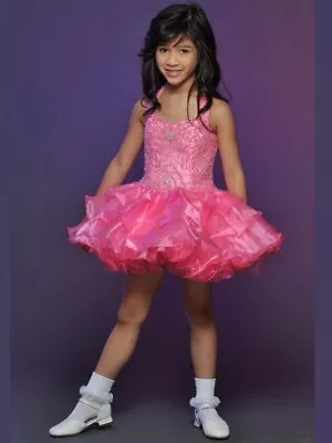 Little Rosie 533 Hot Pink Toddler Cupcake Pageant Dress Sz 3 • $103.99