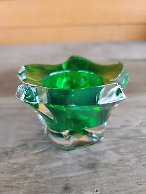 Mikasa Green Votive Candle Holder Christmas Made Czech Republic Led Crystal • $14.95