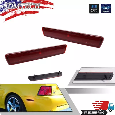 Red Rear Bumper Side Marker Reflectors Kit Fit 99-04 Ford Mustang XR3Z-15A448-AA • $16.99