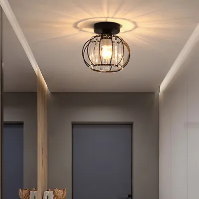 Modern Crystal Chandelier Flush-Mount Lamp Fixture Aisle Hallway Ceiling Light • $16.79