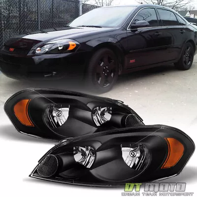 Black 2006-2013 Chevy Impala 06-07 Monte Carlo Replacement Headlights Left+Right • $63.99