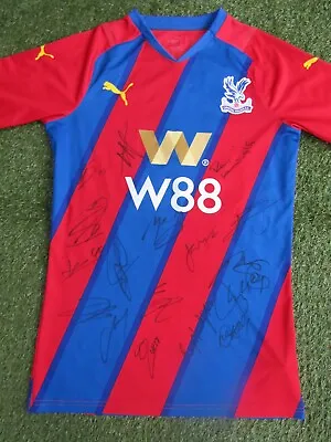 £84.99 • Buy Crystal Palace Shirt Hand Signed By 2023/2024 Squad - 17 Autographs - Eze, Guehi