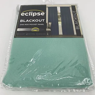 Eclipse Curtain Single Panel Blackout 37  X 63  Darrell Mint Rod Pocket NEW • $7.49
