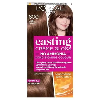 L'Oreal Casting Creme Gloss Semi-Permanent Hair Colour 600 Light Brown • £11.97