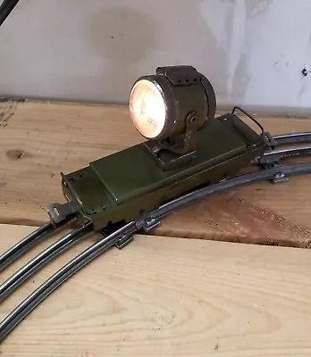 Marx Army Supply Searchlight Tin Train Car “light Works” • $79