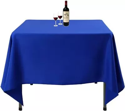 70x70 Inches Square Tablecloths 80 Inches Round Polyester TableclothPW-30 Blue • $39.75