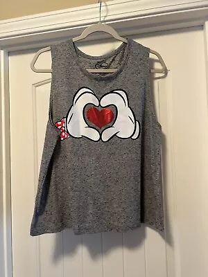 Disney Mickey Mouse Minnie Mouse Love Hands Sleeveless Shirt Women’s Size XL • $9.99
