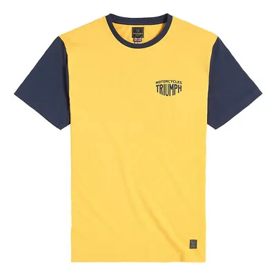 T-Shirt For Men Cotton TRIUMPH Fenland Gold/Navy MTSS2313 • $51.65
