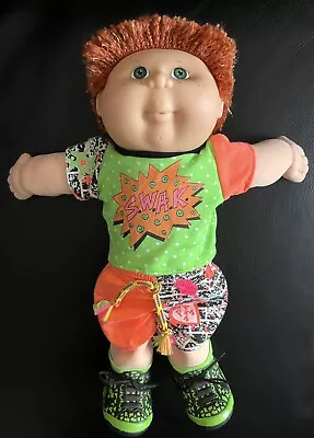 Cabbage Patch Kissin’ Kids Boy Doll Red Hair W/ Tail Freckles Green Eyes 1991 • $32