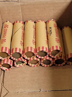 50x TEEN Lincoln Wheat Penny Roll/Lot ~ 1909-1919 (mixed) ~ P/D/S ~ 1 Roll • $27