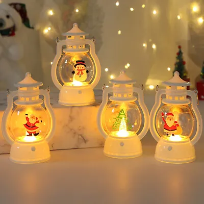 Christmas Ornaments Electronic LED Flameless Oil Lamp Vintage Xmas Light Decors • $7.95