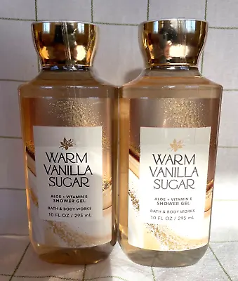 Bath And Body Works Warm Vanilla Sugar Shower Gel 10 Oz Lot Of 2 Bottles • £24.12