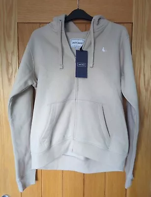 Jack Wills Astbury Womens Zip Hoodie Size UK 10 Stone Hooded Jacket BNWT • £21.95