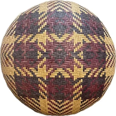 Unique Handmade Vintage Tribal Bamboo Wood Basket Bowl - Wall Hanging Decor • $28.34