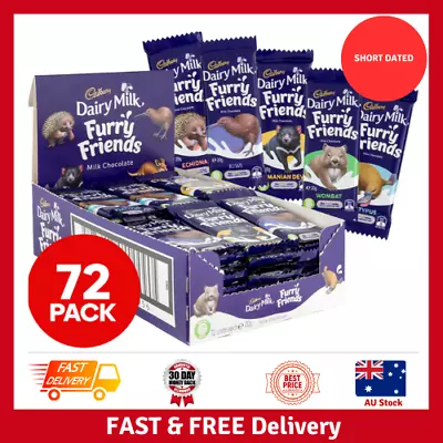 72x Cadbury Furry Friends 20g Milk Chocolate Bar Sweets Treats Confectionary Box • $42.88