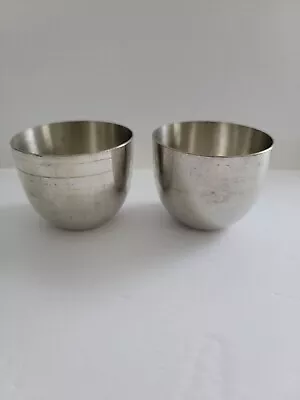 2 Vintage Kirk Stieff 223 Thomas Jefferson Monticello Pewter Cups Mint Julep • $19.90