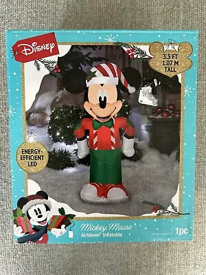 3.5 Ft Tall AIRBLOWN INFLATABLE CHRISTMAS DISNEY LIGHT UP MICKEY MOUSE • $42