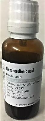 Methanesulfonic Acid 99.69% Certified® 30g   • $38.73