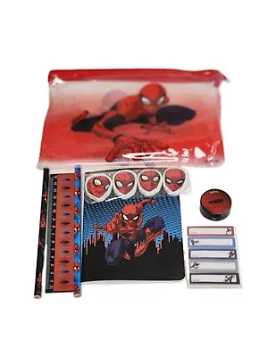 Marvel Spider-Man Stationery Set: Ruler Notebook Sticky Notes And Pencil • £9.95