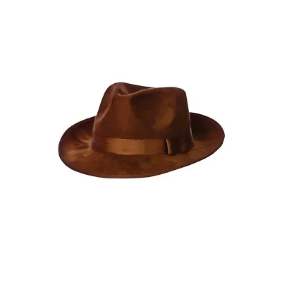 Adult Mens Safari Indiana Jones Explorer Jungle Fancy Dress Fedora Hat Accessory • $23.39