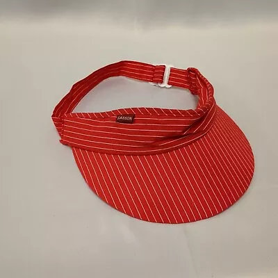 Vintage Sasson Adult Tennis Golf Visor Hat Adjustable Red Made In Hong Kong • $16.99