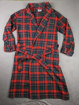 Vintage Pendleton Mens L Authentic Kilgore Tartan Belted Wool House Robe USA • $59.99