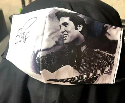 ***ELVIS- Blk N Wht***  REVERSIBLE Cotton Face Mask (handmade) • $5.99