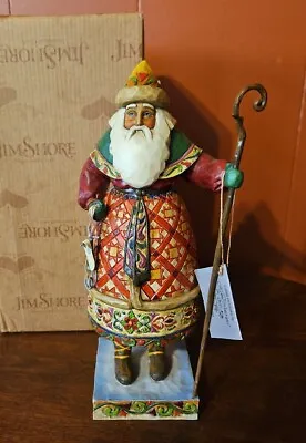 $49.99 • Buy Jim Shore Denim Days 11 Inches Santa Claus Box Christmas Holiday Figure 15350-99