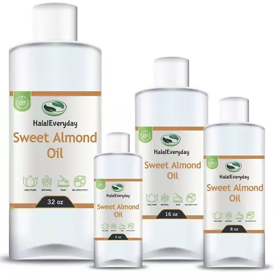 Sweet Almond Oil - 100% Pure Organic Virgin Cold Pressed Hair Skin Massage Bulk • $44.95