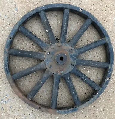 Antique Model T Ford Wood Spoke Wheel & Hub Original Part {free U.s Shipping • $155