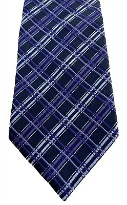 Van Buck Red Label Men’s Tie In Silk In Black & Purple Stripe Excellent Order • £8.99