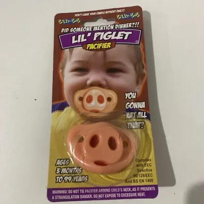 Billy Bob Lil Piglet Pig Fake Teeth Dummy Nipple Safe Pacifier Joke Gag • $9.99