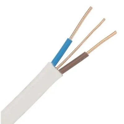 6.0mm 6242B White Twin & Earth LSF Low Smoke Fume Flat Cable 6mm • £79.99