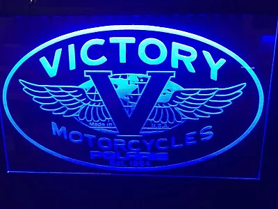 Victory Motorcycle Led Neon Light Sign Garage  Game Room Man Cave • $34.88