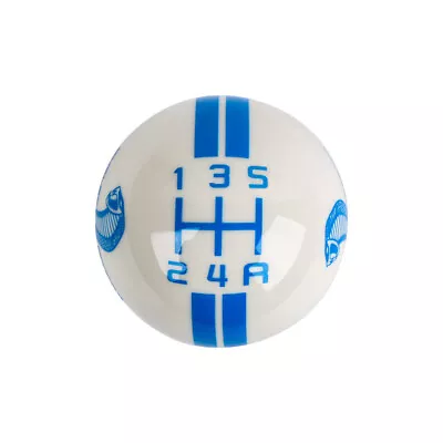 For Ford Mustang Shelby GT500 Stick Shift Knob 5 Speed Lever Resin White-Blue • $18.88