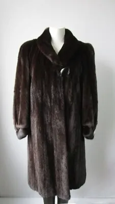 Women's Sz 8 SUPERB  Dark Ranch Mink Fur Coat  CLEARANCE SALE! 💰 • $325