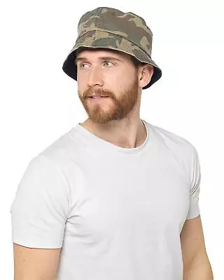 Bucket Hat Adults Lightweight Cotton Polyester Outdoor Fishermans Summer Hats • £6.99