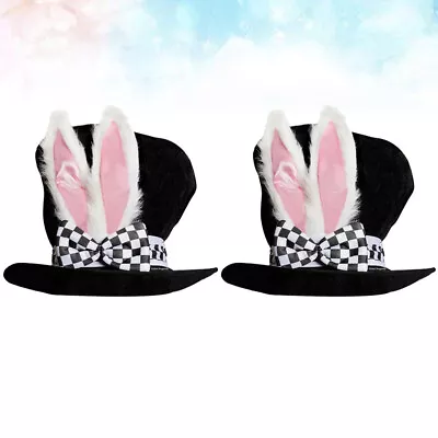 2 Pcs Rabbit Ear Hat Dress Up Hat Rabbit Costume Accessories • £16.18