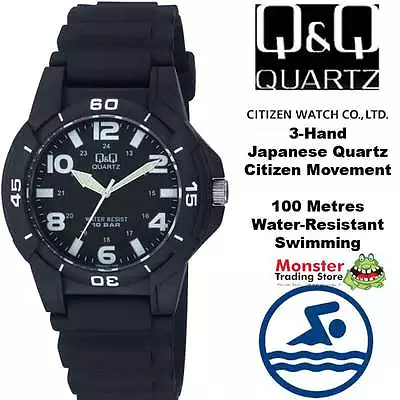 Vq84j007 Q&q 100-metres Gents Diver Style Watch Citizen Made - Swimming Watch • $39.20