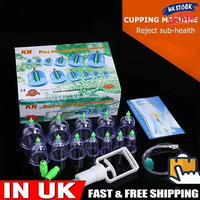 Vacuum Cupping Cups Suction Therapy Body Massager Vacuum Cupping Set Health Care • £8.69