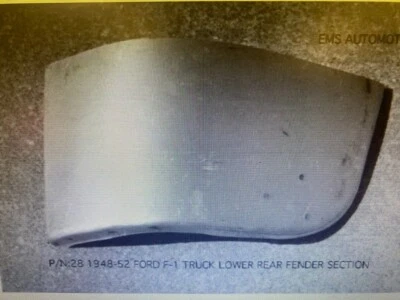 $122.99 • Buy 1948 1949 1950 1951 1952 Ford Pickup Front Fender Repair Panel RIGHT Lower